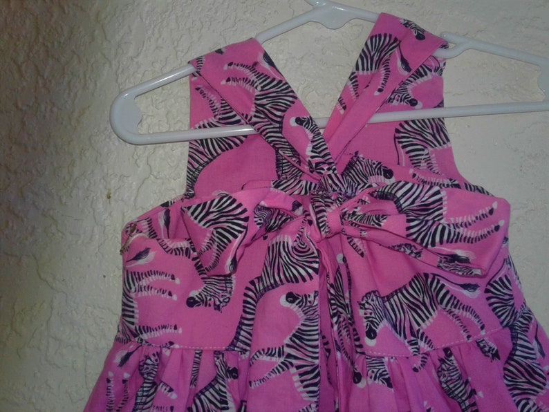 Zebra Print Dress Animal Print Free Shipping Pink Zebra Toddler dress