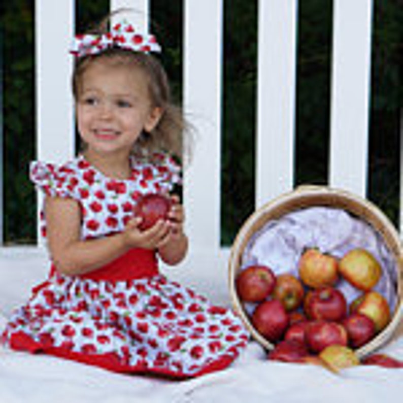 Back to School dress Girls Apple Dress Fall Dress