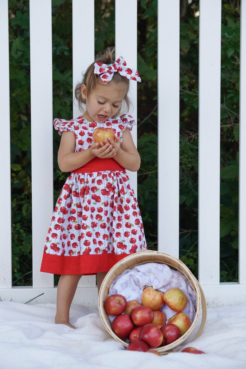 Back to School dress Girls Apple Dress Fall Dress