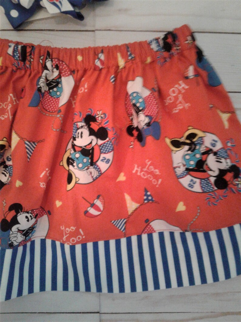 Minnie Mouse Skirt Girls Disney Skirt Disney Cruise Toddler Etsy