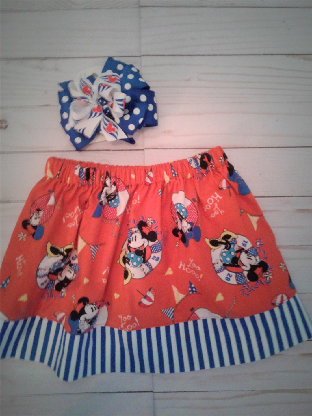 Minnie Mouse Skirt Girls Disney Skirt Disney Cruise Toddler Etsy