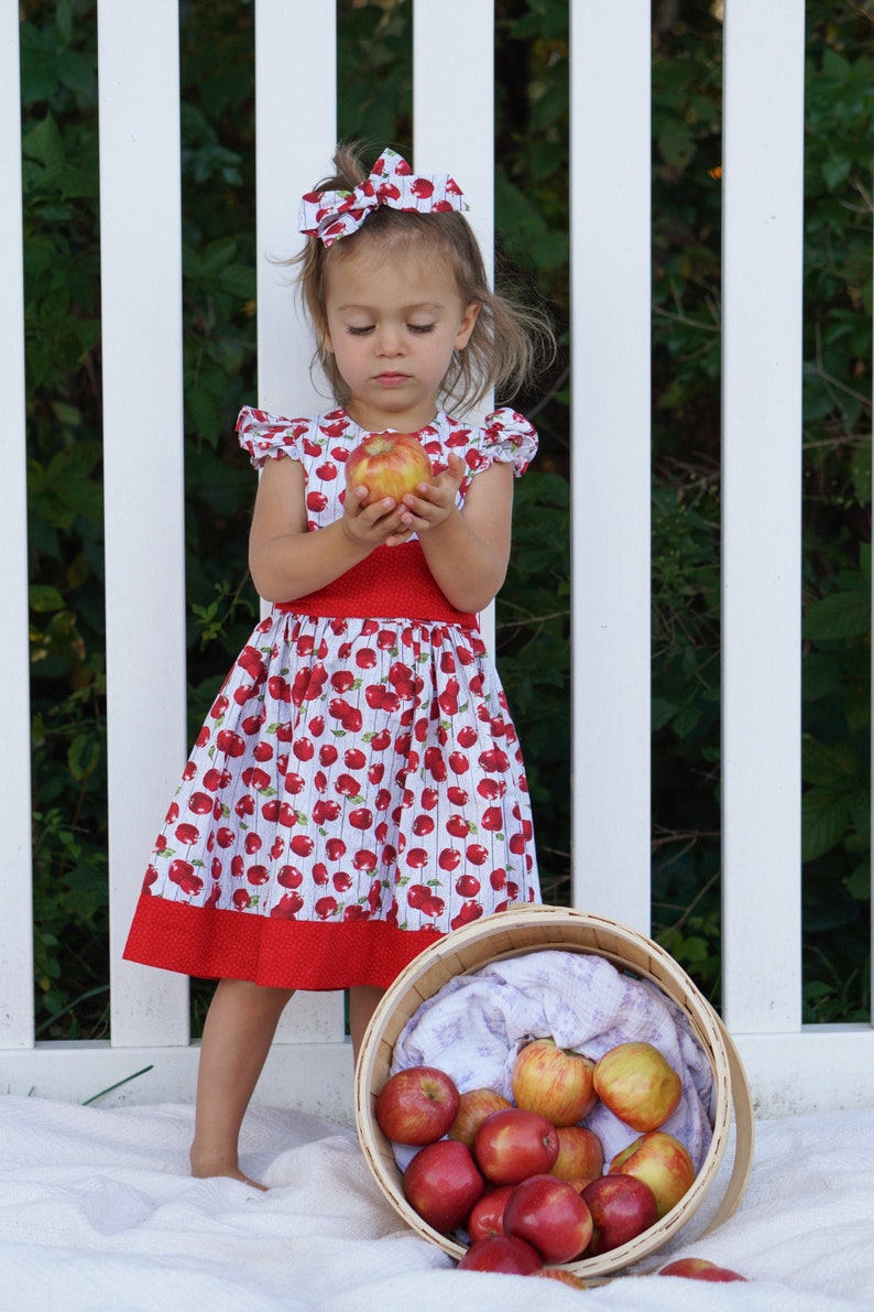 Back to School dress Girls Apple Dress Fall Dress