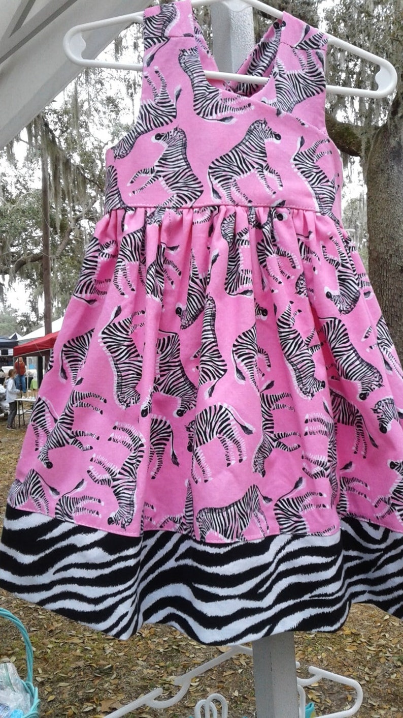 Zebra Print Dress Animal Print Free Shipping Pink Zebra Toddler dress