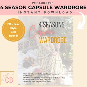 4 Season Capsule Wardrobe Planner Year-Round Closet Organizer Minimalist Fashion Guide Seasonal Wardrobe Essential for Seasonal Outfit List