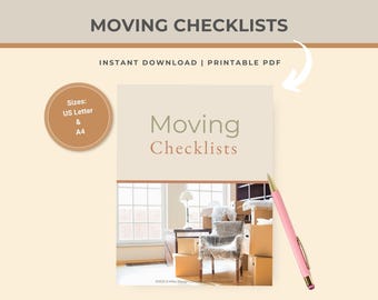Moving Checklist Printable: First Apartment, New Home (Digital Download)