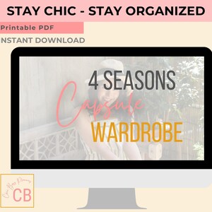 Year Round Fashion Planner Capsule Wardrobe Organizer Digital Download Printable Template Seasonal Outfit System Minimalist Closet Guide Essential Style Collection Creator Versatile Clothing Selection Process Simplified Wardrobe Management