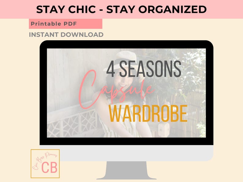 Year Round Fashion Planner Capsule Wardrobe Organizer Digital Download Printable Template Seasonal Outfit System Minimalist Closet Guide Essential Style Collection Creator Versatile Clothing Selection Process Simplified Wardrobe Management