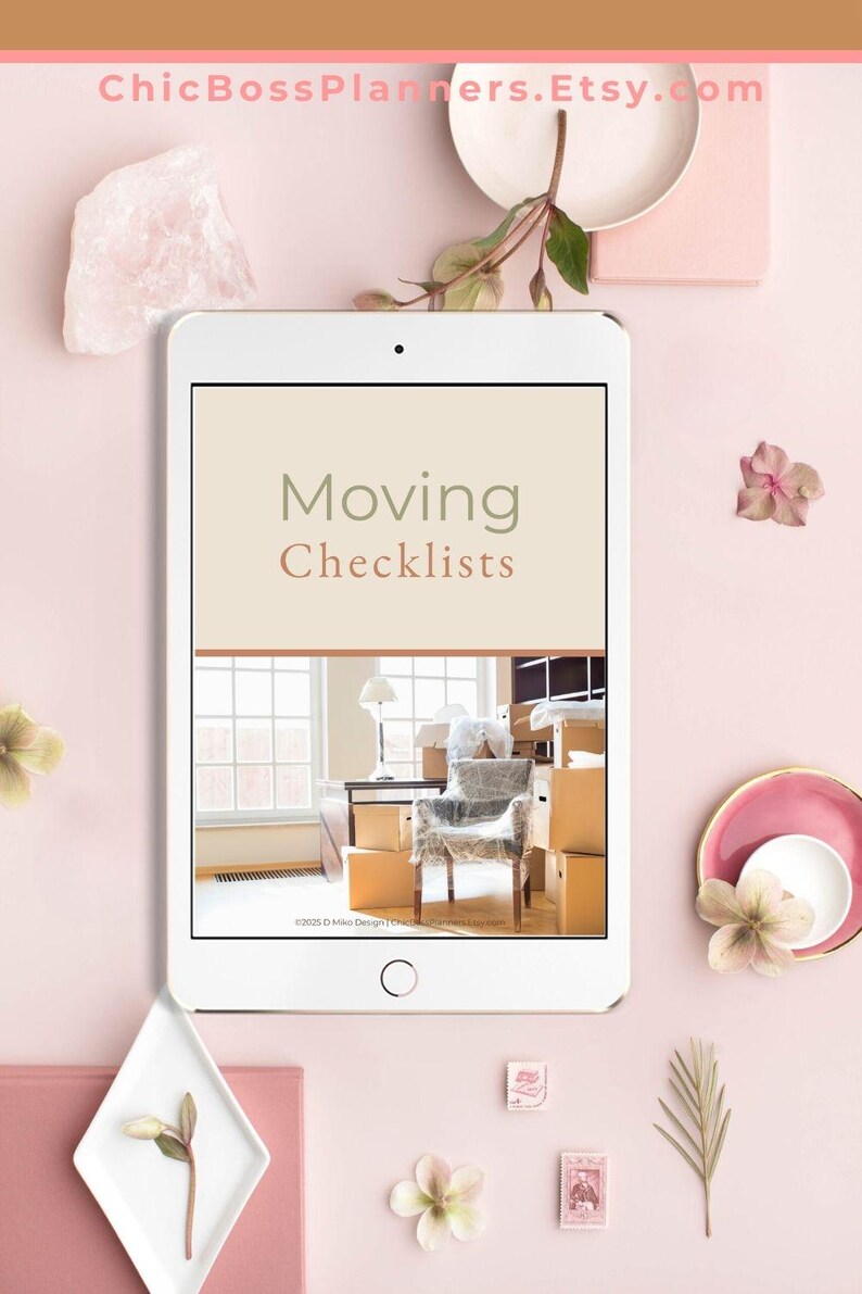 Moving Checklist Printable PDF First Apartment Essentials Home Packing ...