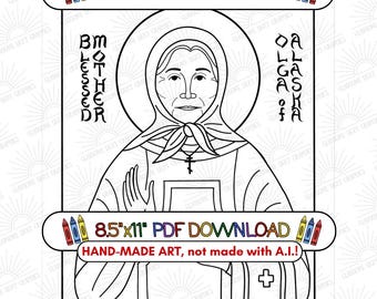 Orthodox Saint Coloring Page – St. Olga of Alaska