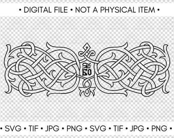 Orthodox Clip Art – Slavic Manuscript Ornament – Digital Download
