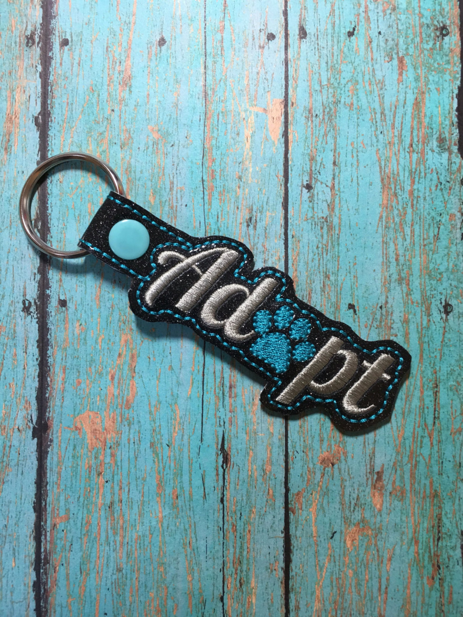 Embroidered Snap Key Chain Snap Tab Key Fob Animals Dog Etsy