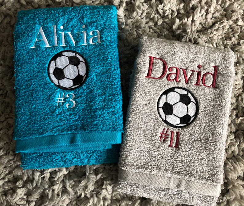 Sweat Towel Personalized Embroidered Towel School Sports Etsy