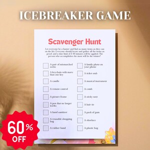 Printable Icebreaker Game Printable Birthday Party Games For Kids Party Game For Men And Women Birthday Printable Games Party Downloadable