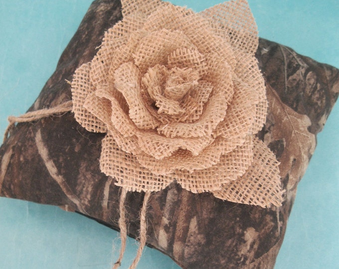 Hunting Camo Wedding Ring Pillow Burlap Bearer Pillow A025 Etsy