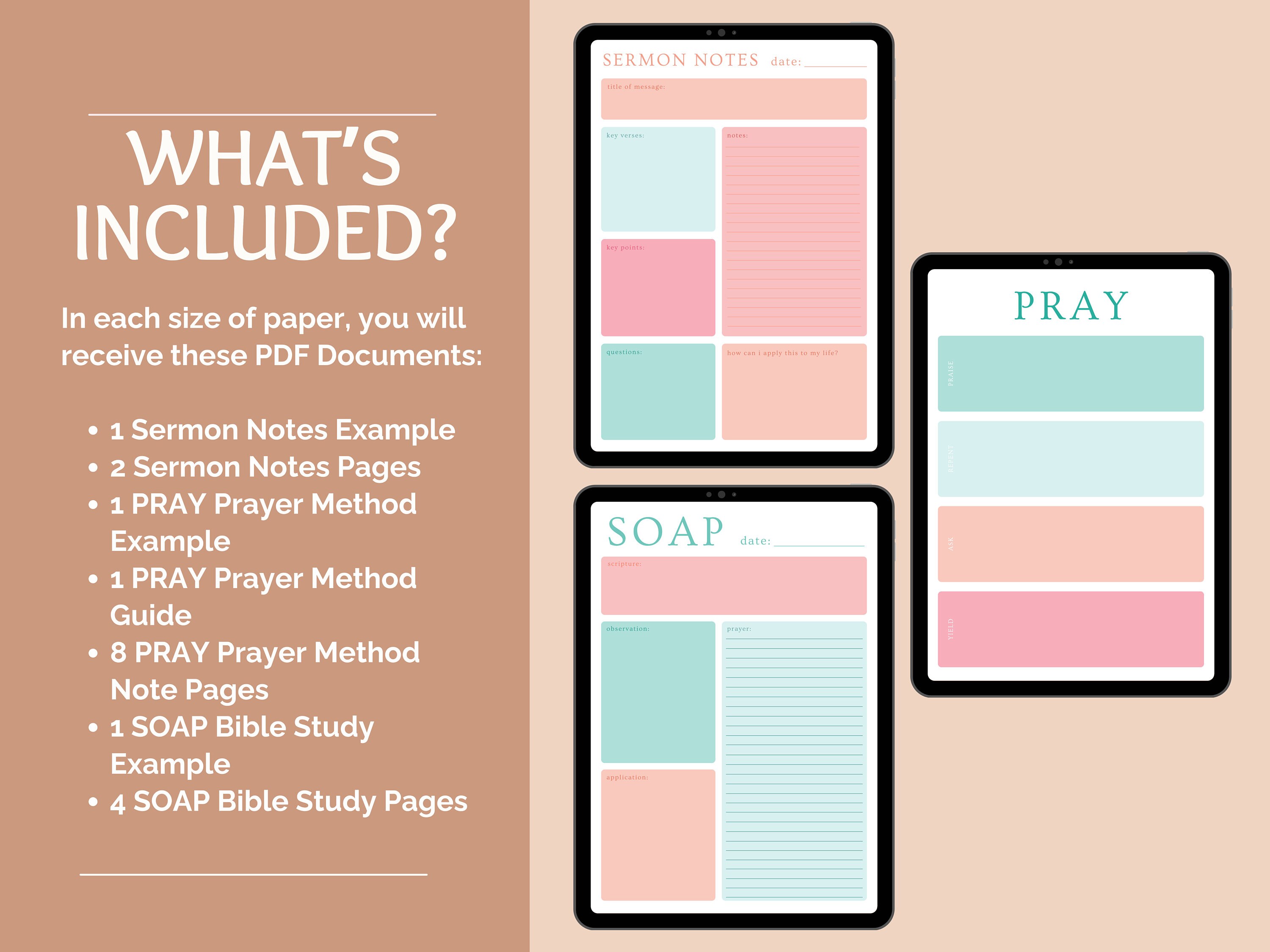 Bible Study & Prayer Template Printable | Bible Study Journal Pages ...