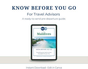 Maldives Know Before You Go Guide for Travel Agents | Canva Template