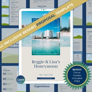 All-Inclusive Resort Proposal Template | White-Label Canva Template for Travel Agents | Customizable Client Quote & Trip Itinerary