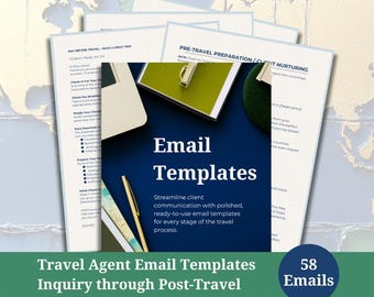 Travel Agent Email Templates | 58 Pre-Written Emails for Travel Advisors | Client Communication & Automation