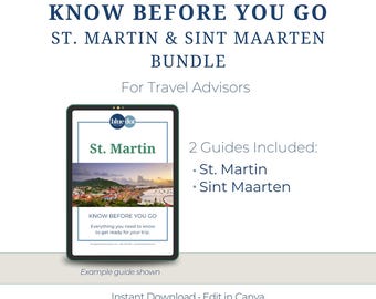 St. Martin & Sint Maarten Travel Agent Know Before You Go Guides: Brand in Canva
