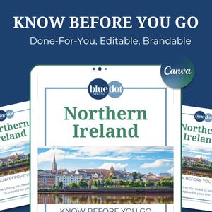 Northern Ireland Travel Agent Client Guide: Know Before You Go, Brand it in Canva