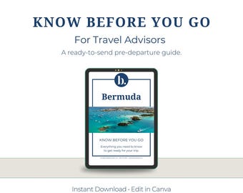 Bermuda Know Before You Go Guide for Travel Agents: Customizable Canva Template