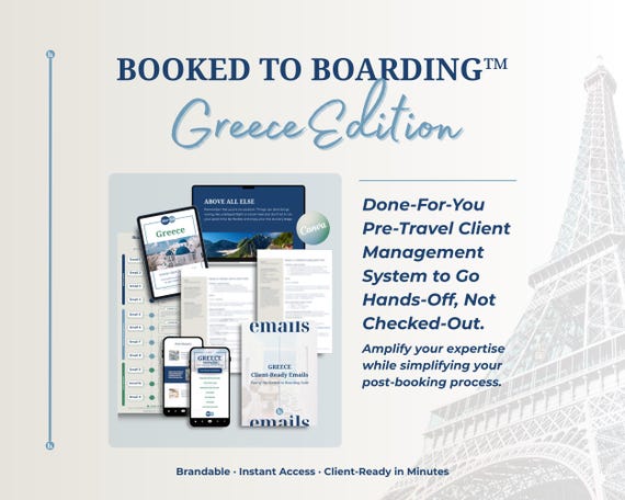 Greece Travel Advisor Post-Booking System | Client Communication Templates