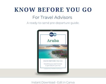 Guía de Aruba para agentes: Plantilla de Canva personalizable (descarga digital)