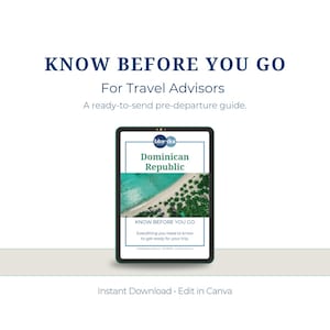 Dominican Republic Know Before You Go Guide for Agents: Canva Template (Digital Download) image 1