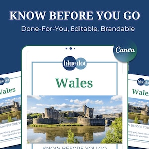Wales Travel Agent Client Guide: Know Before You Go, Brand it in Canva