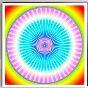 Rainbow Rays Mandala – Sacred Geometry Energy Art – Light Frequency Wall Print for Vibrational Activation, Healing & Joyful Awareness