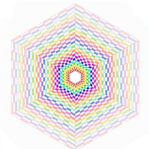 Rainbow Hexagon Mandala – Sacred Geometry Spiritual Wall Art – Pranic Energy Activation for Healing, Yoga, and Consciousness Expansion