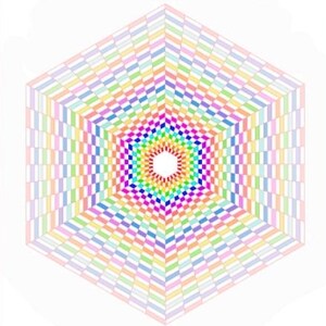 Rainbow Hexagon Mandala – Sacred Geometry Spiritual Wall Art – Pranic Energy Activation for Healing, Yoga, and Consciousness Expansion