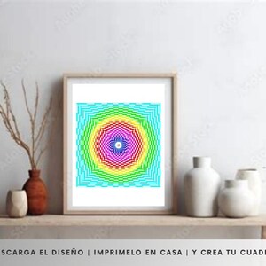 Mandala Pranic Generator Intense Rainbow Square Sacred Geometry / Prana ...