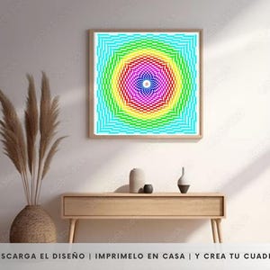Mandala Pranic Generator Intense Rainbow Square Sacred Geometry / Prana ...