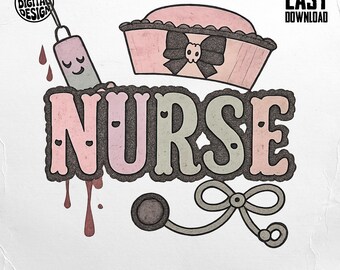 Killer Nurse PNG, Creepy Nurse Design, Scary Nurse Clipart, Halloween Nurse Sublimation,Digital Download PNG