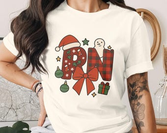 Christmas RN Png, Nurse Png, Registered Nurse Png, Holiday Png, Christmas Sublimation Design, Digital Download, Nurse Christmas Png