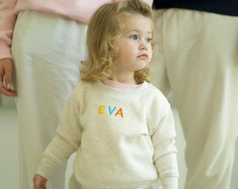 Personalized Toddler Sweatshirt, Custom Embroidered Name Kids Sweater, Baby Gift Idea, Kids sweater New Mom Gift for Baby