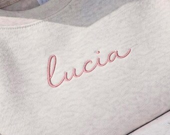 Personalized Toddler Sweatshirt, Custom Embroidered Name Kids Sweater, Baby Gift Idea, New Mom Gift for Baby, Natural Kids Sweater