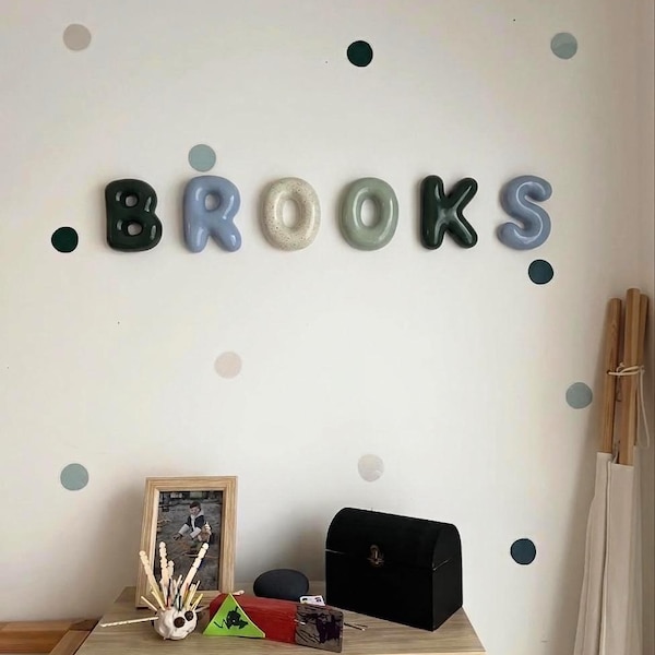 Personalized 3D Bubble Letters Name Sign, Hand Created Nursery Decor, Kids Wall Art, Baby Name Decor, Baby Shower Gift