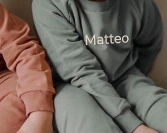 Custom Embroidered Baby Name Joggers Set: Personalized Toddler Track Suit, Gift for Kids & Babies, Matching Toddler Infant Kids Set Gift