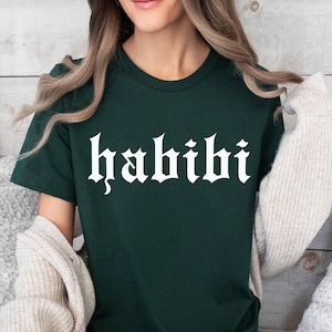 Habibi T-shirt, Love Shirt, Arabic Gifts for Women and Men, Habibi Shirt, Gifts for Arabic, Gift for Lebanese, Arabic Couple Shirts Gift