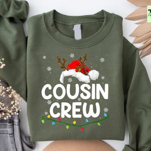 Weihnachten Cousin Crew Shirt, Cousins Weihnachten Sweatshirt, Cousins Crew T-Shirt, Weihnachtslichter, Cousin Weihnachtsgeschenk, Cousin Crew Shirts