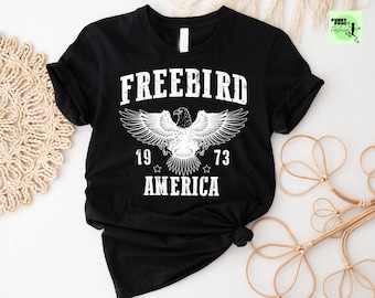 Free Bird Graphic Tee, Retro Rock Band Sweatshirt