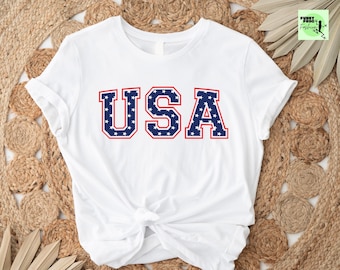 USA Flag Comfort Colors T-Shirt, 4th of July Tee
