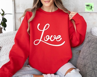 Love Script Sweatshirt, Valentine's Day Gift