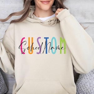 Custom Mascot Sweatshirt, Custom Team Name Sweatshirt, Custom Varsity Sweatshirt, School Team, School Mascot,Sports Mascot,Team Mascot Shirt