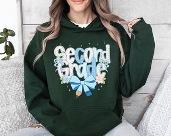 Second Grade Teacher Sweatshirt, Toile de Jouy Shirt