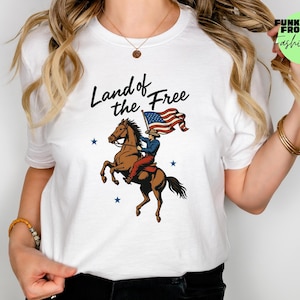 Land of the Free Because of the Brave T-Shirt - Patriotic USA Tee with Front & Back Design - 4th of July, Memorial Day Unisex T-Shirt