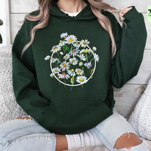 Wildflowers Sweatshirt, Flower Crewneck Sweatshirt, Floral Sweatshirt For Women, Flower Lover Sweatshirt, Flowers Hoodie, Women Gift