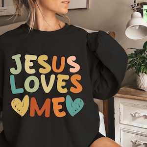 Jesus Loves You Christian Hoodie, Bible Verse Hoodie, Aesthetic Christian Sweatshirts, Jesus Hoodie, Church hoodie, Word On Back Hoodie